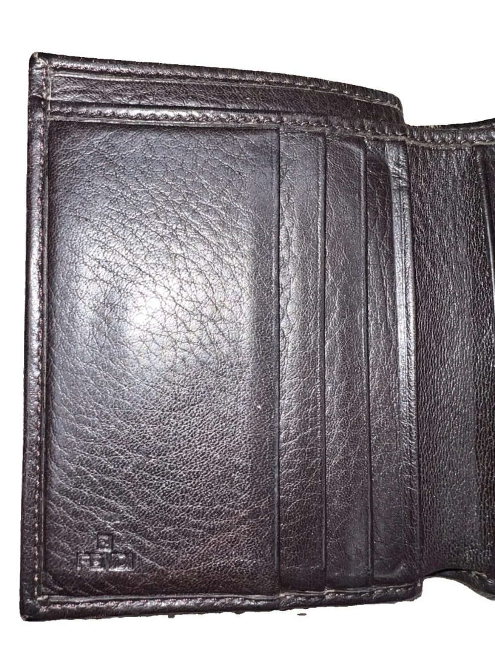 Fendi Zucca Canvas and Leather Small Wallet in Brown